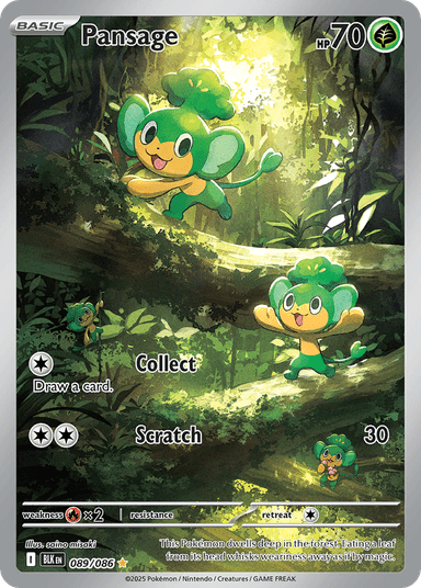 Carta Pansage 89/86 do set Black Bolt — Pokémon TCG | Bynx