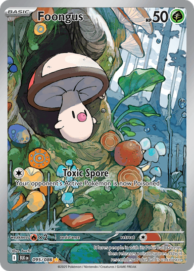 Carta Foongus 95/86 do set Black Bolt — Pokémon TCG | Bynx