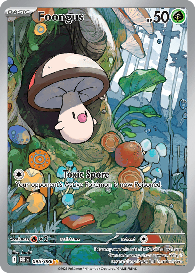 Carta Foongus 95/86 do set Black Bolt — Pokémon TCG | Bynx