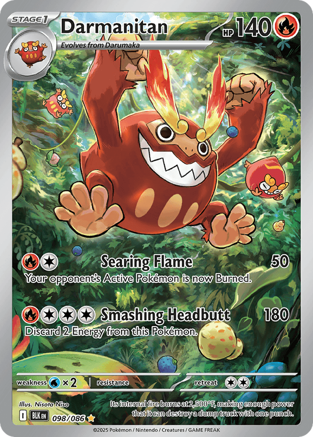 Carta Darmanitan 98/86 do set Black Bolt — Pokémon TCG | Bynx