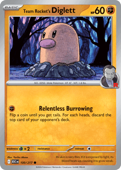 Team Rocket's Diglett 100/217 — Heróis Excelsos