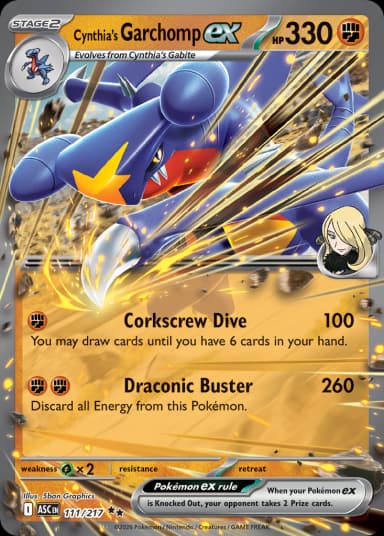 Carta Cynthia's Garchomp ex 111/217 do set Ascended Heroes — Pokémon TCG | Bynx