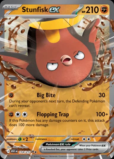 Carta Stunfisk ex 114/217 do set Ascended Heroes — Pokémon TCG | Bynx