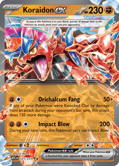 Carta Koraidon ex 121/217 do set Ascended Heroes — Pokémon TCG | Bynx