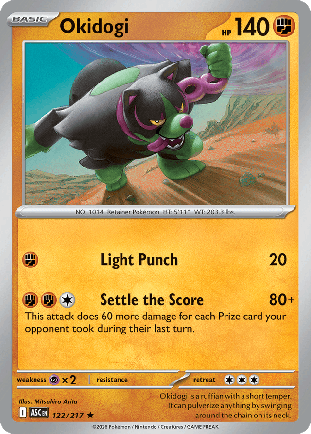 Carta Okidogi 122/217 do set Ascended Heroes — Pokémon TCG | Bynx
