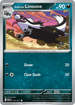 Galarian Linoone 131/217 — Heróis Excelsos