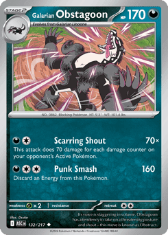 Galarian Obstagoon 132/217 — Heróis Excelsos