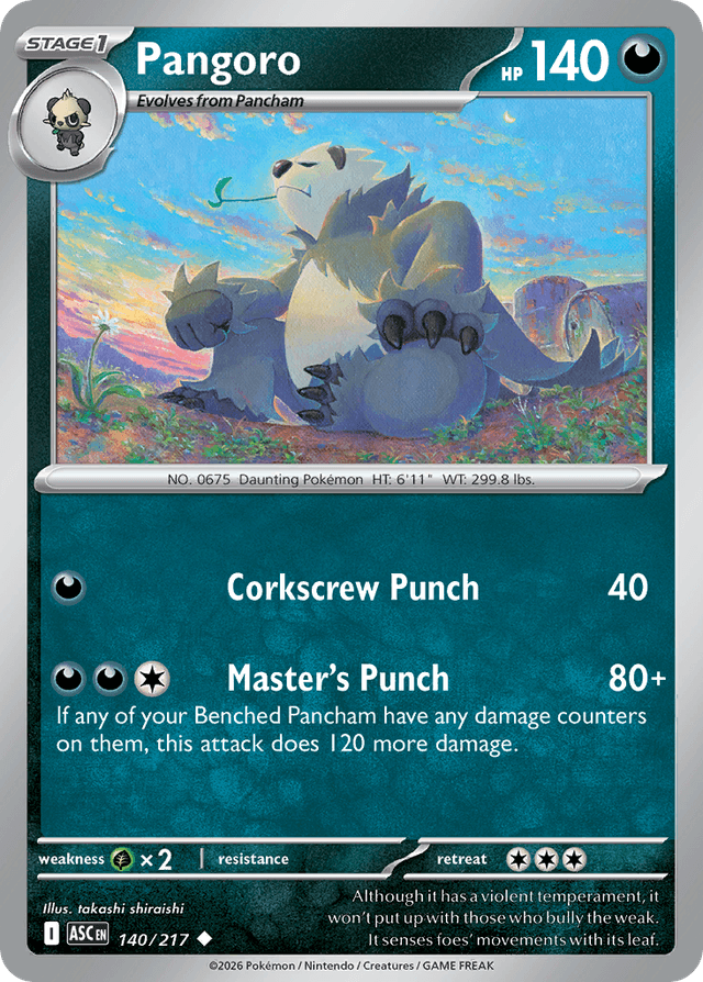 Carta Pangoro 140/217 do set Ascended Heroes — Pokémon TCG | Bynx