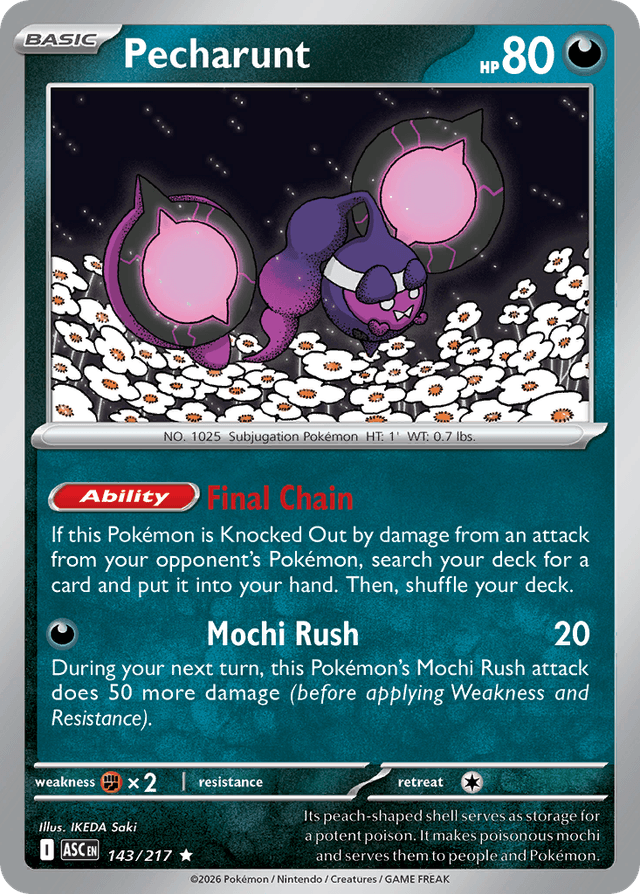 Carta Pecharunt 143/217 do set Ascended Heroes — Pokémon TCG | Bynx