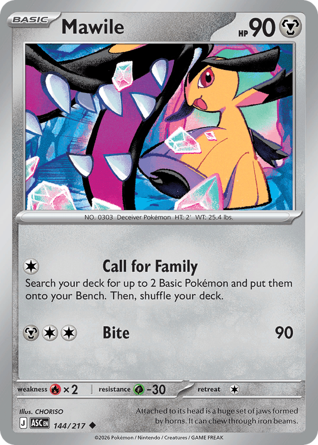 Carta Mawile 144/217 do set Ascended Heroes — Pokémon TCG | Bynx