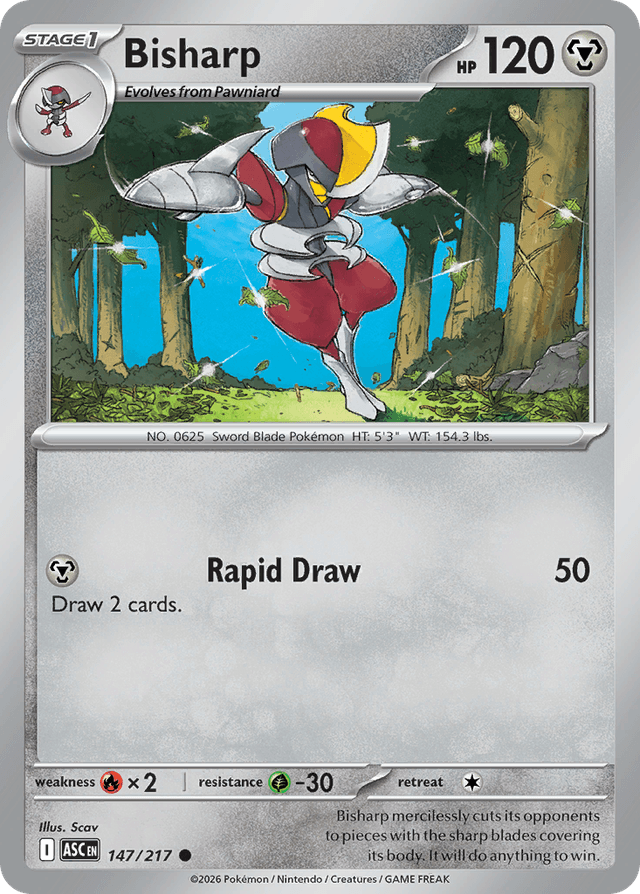 Carta Bisharp 147/217 do set Ascended Heroes — Pokémon TCG | Bynx