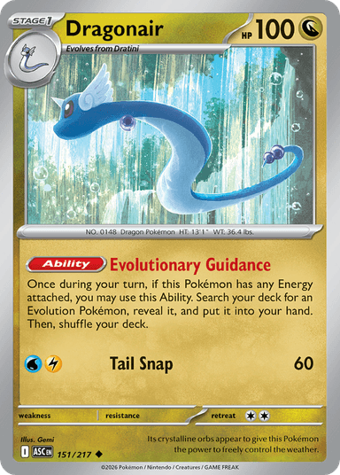 Carta Dragonair 151/217 do set Ascended Heroes — Pokémon TCG | Bynx