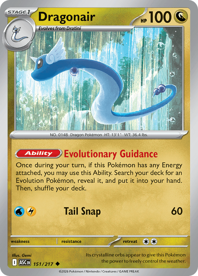 Carta Dragonair 151/217 do set Ascended Heroes — Pokémon TCG | Bynx