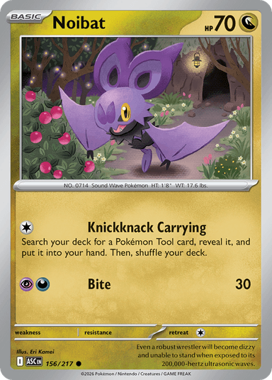 Carta Noibat 156/217 do set Ascended Heroes — Pokémon TCG | Bynx