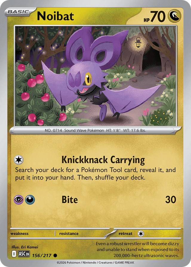 Carta Noibat 156/217 do set Ascended Heroes — Pokémon TCG | Bynx