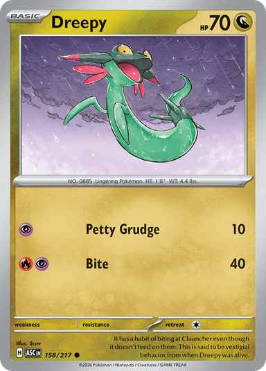 Carta Dreepy 158/217 do set Ascended Heroes — Pokémon TCG | Bynx