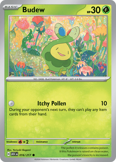 Carta Budew 16/217 do set Ascended Heroes — Pokémon TCG | Bynx