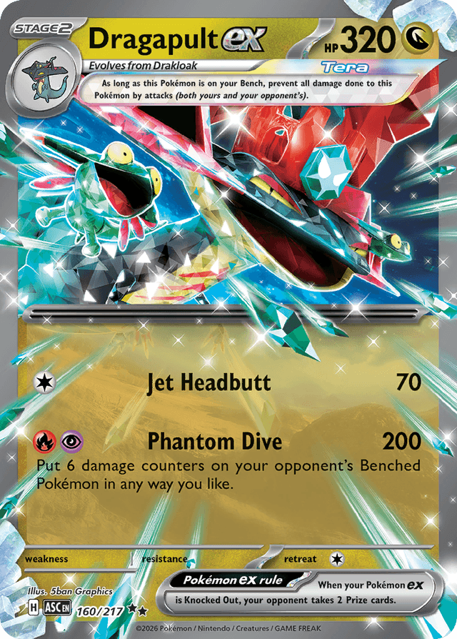 Carta Dragapult ex 160/217 do set Ascended Heroes — Pokémon TCG | Bynx