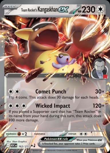 Carta Team Rocket's Kangaskhan ex 162/217 do set Ascended Heroes — Pokémon TCG | Bynx