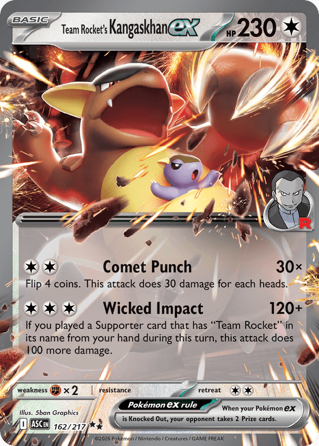 Carta Team Rocket's Kangaskhan ex 162/217 do set Ascended Heroes — Pokémon TCG | Bynx