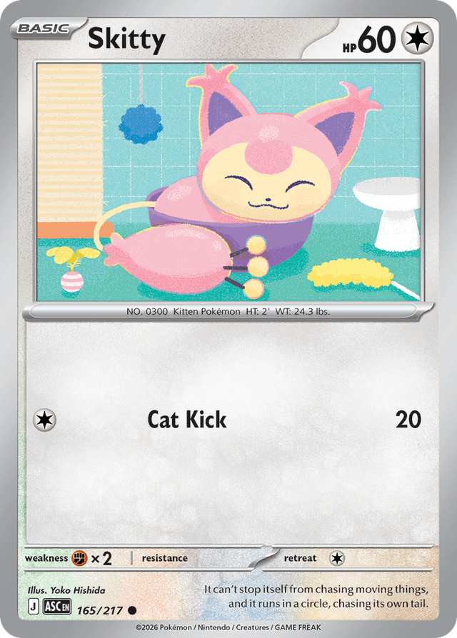 Carta Skitty 165/217 do set Ascended Heroes — Pokémon TCG | Bynx
