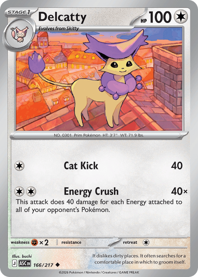 Carta Delcatty 166/217 do set Ascended Heroes — Pokémon TCG | Bynx