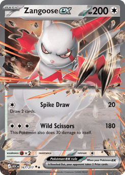 Zangoose ex 167/217 — Heróis Excelsos