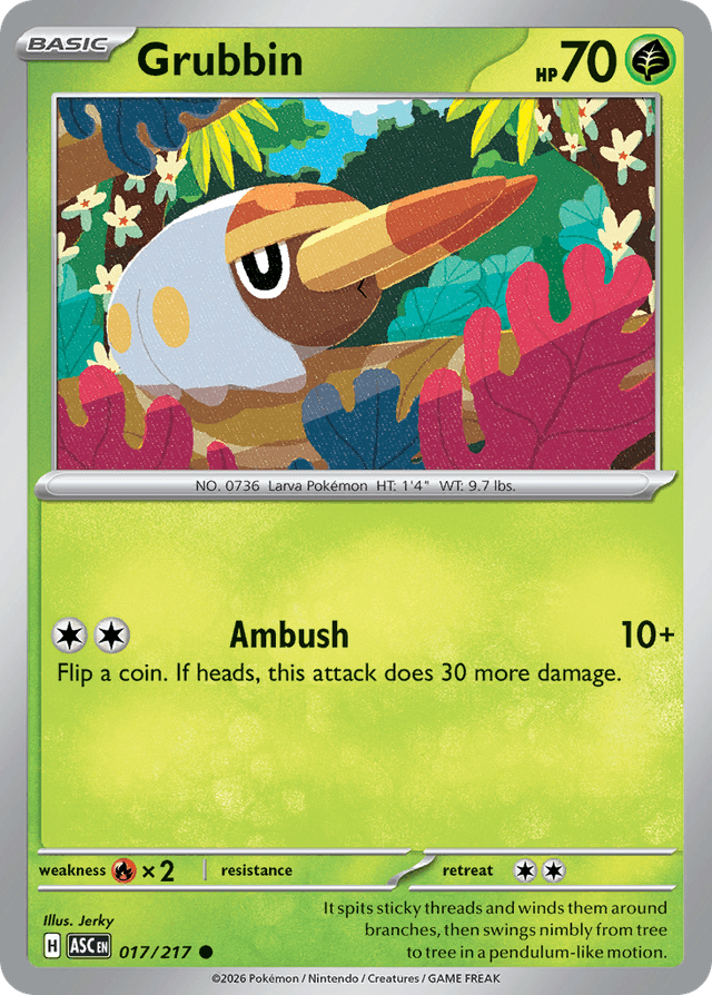 Carta Grubbin 17/217 do set Ascended Heroes — Pokémon TCG | Bynx
