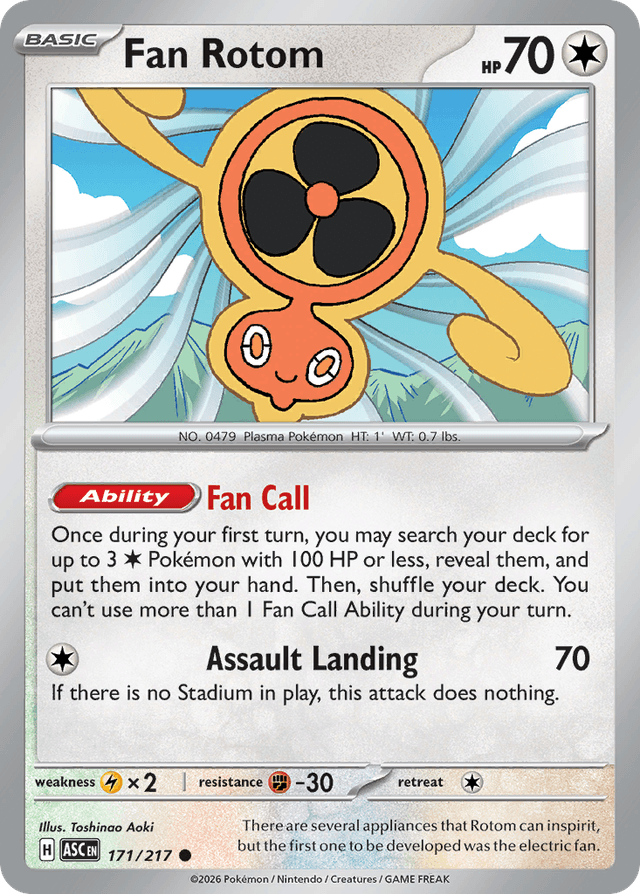 Carta Fan Rotom 171/217 do set Ascended Heroes — Pokémon TCG | Bynx