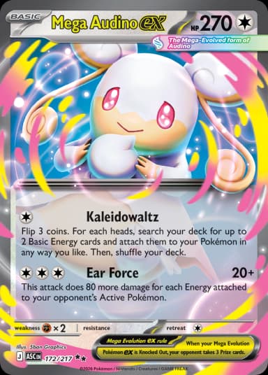 Carta Mega Audino ex 172/217 do set Ascended Heroes — Pokémon TCG | Bynx
