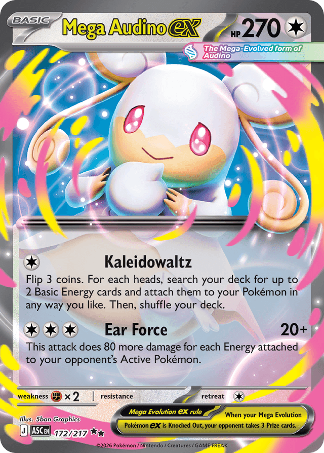 Carta Mega Audino ex 172/217 do set Ascended Heroes — Pokémon TCG | Bynx