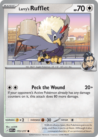Carta Larry's Rufflet 173/217 do set Ascended Heroes — Pokémon TCG | Bynx