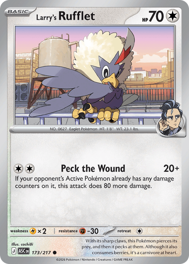 Carta Larry's Rufflet 173/217 do set Ascended Heroes — Pokémon TCG | Bynx