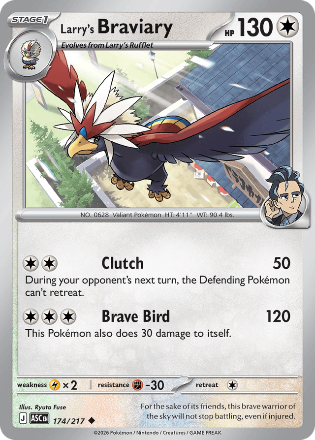 Carta Larry's Braviary 174/217 do set Ascended Heroes — Pokémon TCG | Bynx