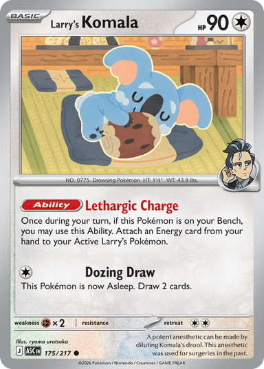 Carta Larry's Komala 175/217 do set Ascended Heroes — Pokémon TCG | Bynx