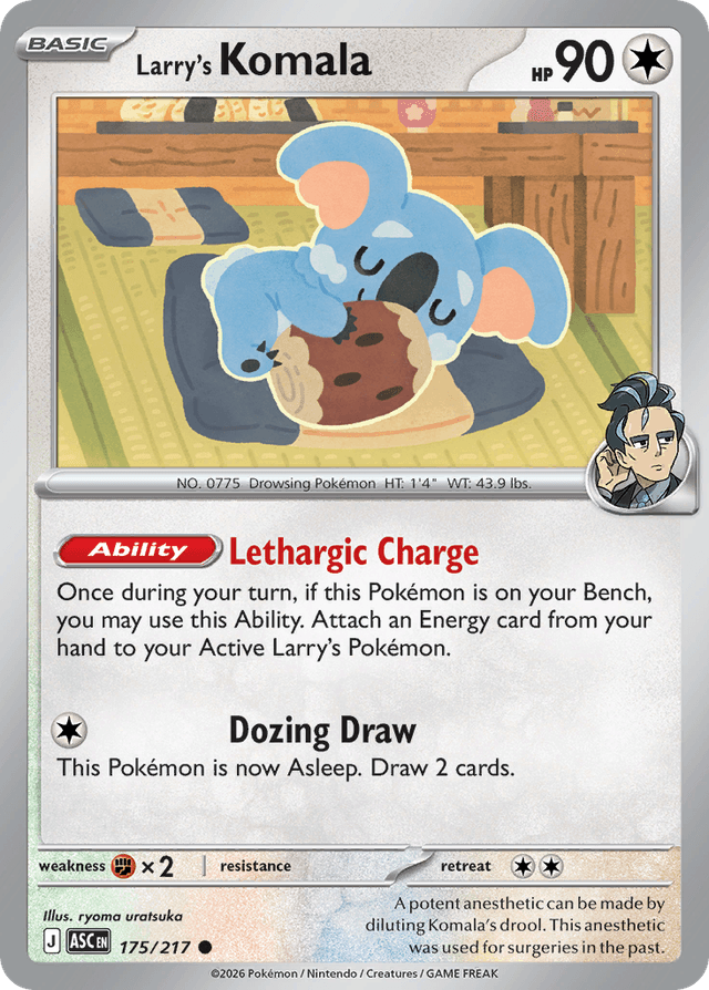 Carta Larry's Komala 175/217 do set Ascended Heroes — Pokémon TCG | Bynx