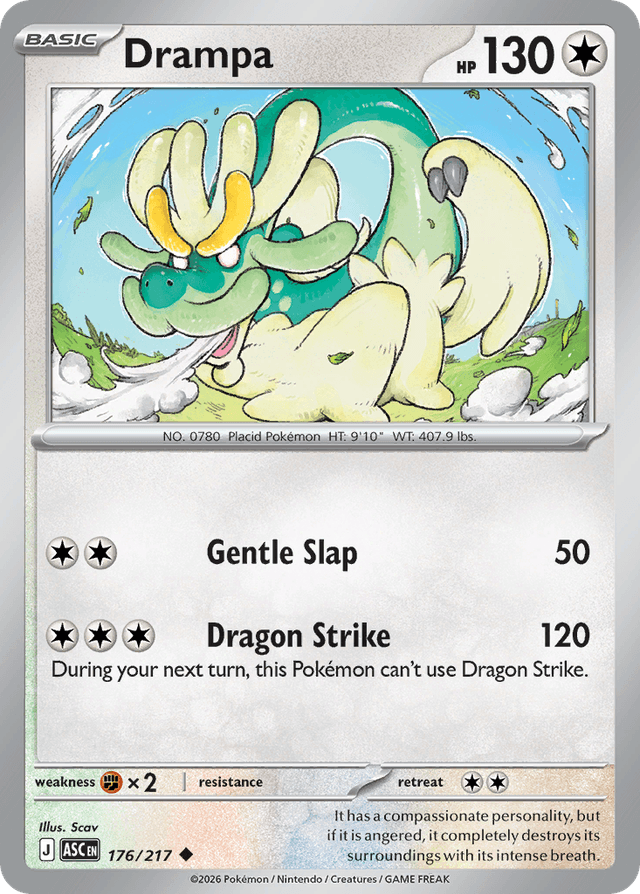 Carta Drampa 176/217 do set Ascended Heroes — Pokémon TCG | Bynx