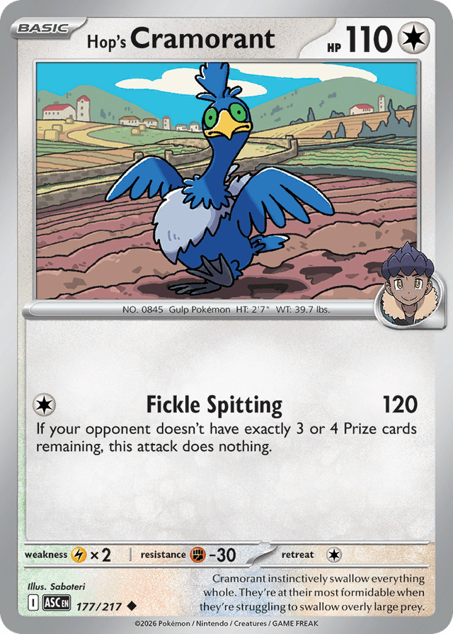 Carta Hop's Cramorant 177/217 do set Ascended Heroes — Pokémon TCG | Bynx