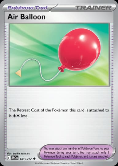 Carta Air Balloon 181/217 do set Ascended Heroes — Pokémon TCG | Bynx