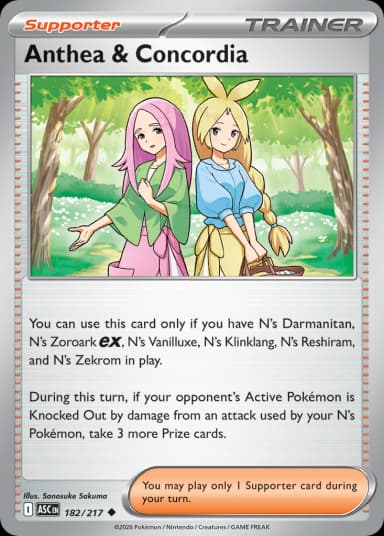 Carta Anthea & Concordia 182/217 do set Ascended Heroes — Pokémon TCG | Bynx