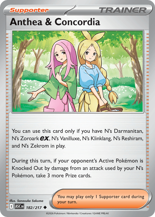 Carta Anthea & Concordia 182/217 do set Ascended Heroes — Pokémon TCG | Bynx