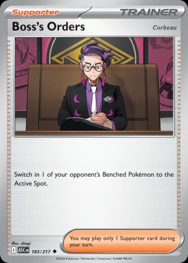 Carta Boss's Orders 183/217 do set Ascended Heroes — Pokémon TCG | Bynx