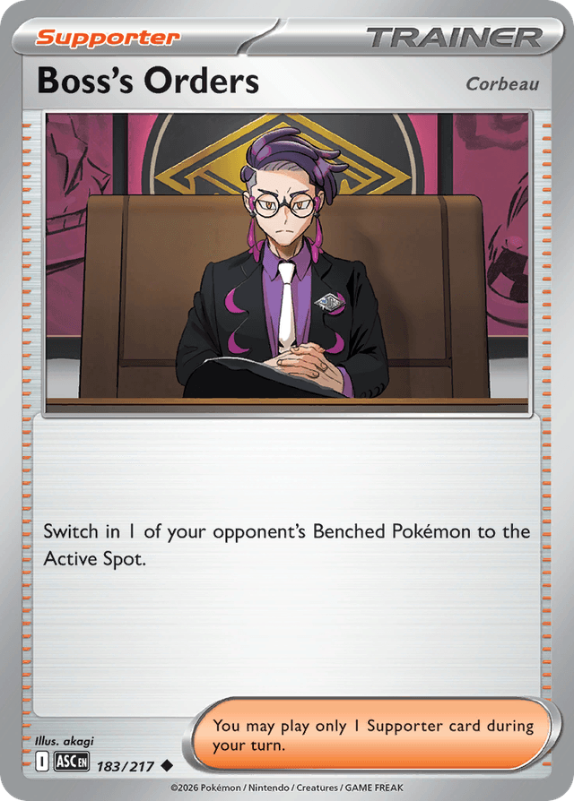 Carta Boss's Orders 183/217 do set Ascended Heroes — Pokémon TCG | Bynx
