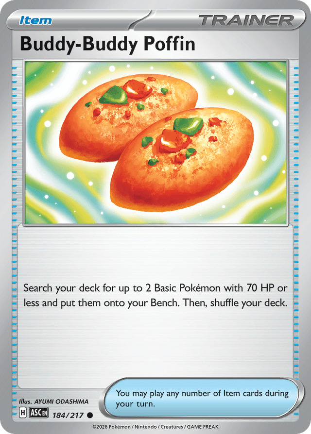 Carta Buddy-Buddy Poffin 184/217 do set Ascended Heroes — Pokémon TCG | Bynx