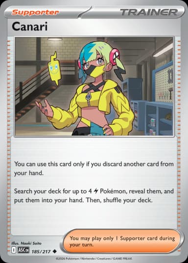 Carta Canari 185/217 do set Ascended Heroes — Pokémon TCG | Bynx