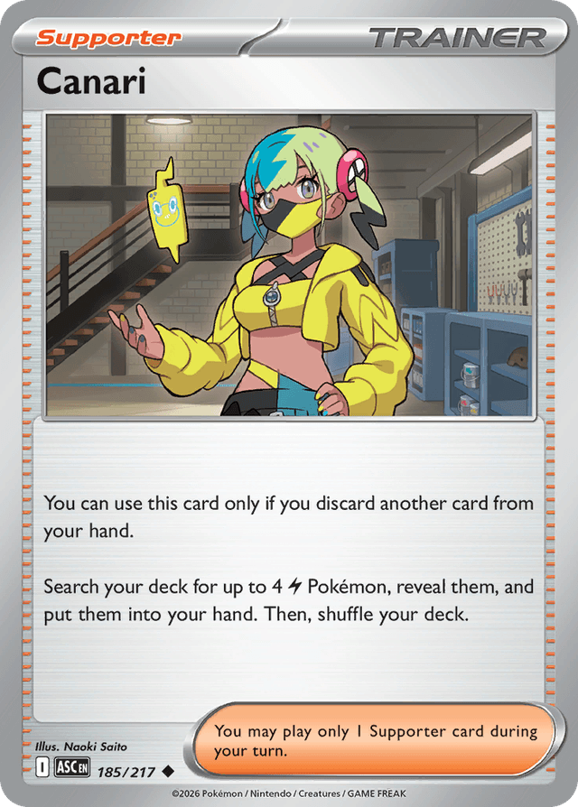 Carta Canari 185/217 do set Ascended Heroes — Pokémon TCG | Bynx