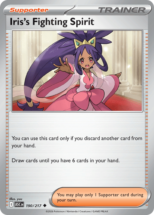 Carta Iris's Fighting Spirit 190/217 do set Ascended Heroes — Pokémon TCG | Bynx