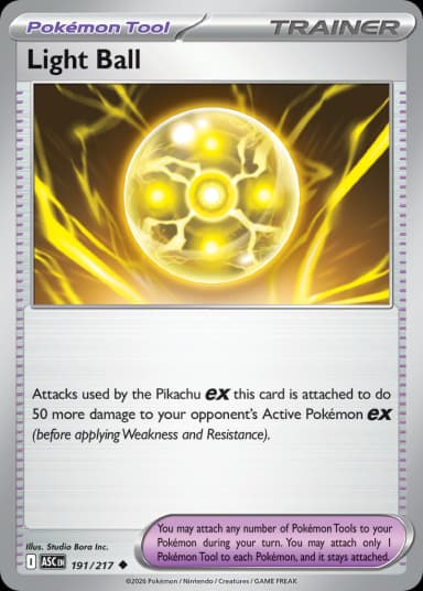 Carta Light Ball 191/217 do set Ascended Heroes — Pokémon TCG | Bynx
