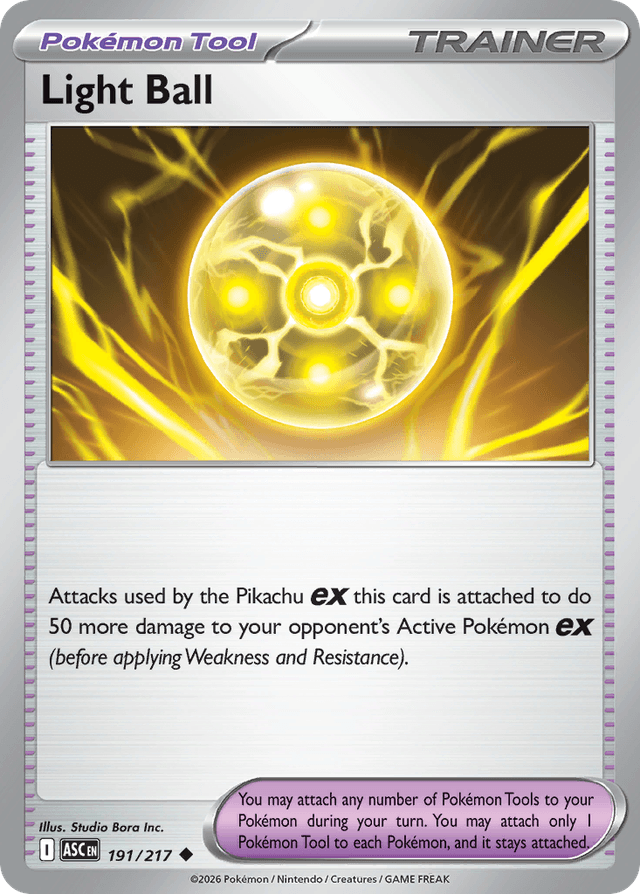 Carta Light Ball 191/217 do set Ascended Heroes — Pokémon TCG | Bynx