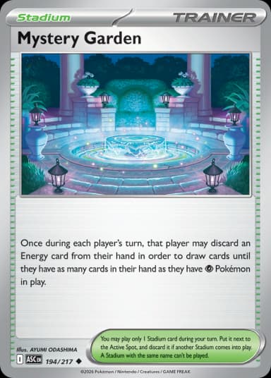 Carta Mystery Garden 194/217 do set Ascended Heroes — Pokémon TCG | Bynx